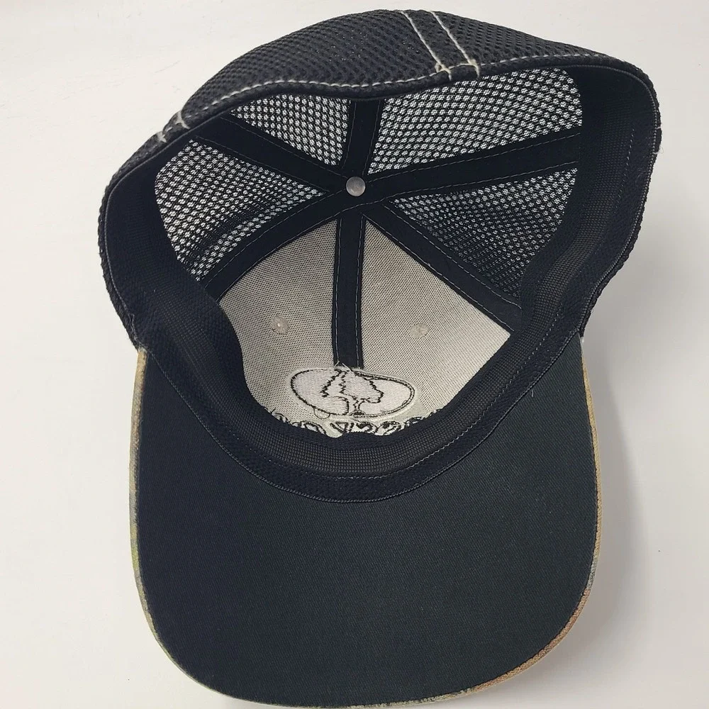 Mossy Oak Hat‎ Fitted S-M Trucker Mesh Camo Green Black Hunting Outdoor Logo Men